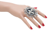 French Style Fleur De Lis Silver Metal Ring
