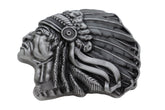 Native American Indian Chief Side Profile Metal Belt Buckle