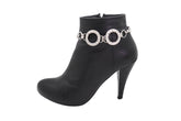 Silver Metal Chain Boot Bracelet Western Shoe Circle Round Anklet Charm
