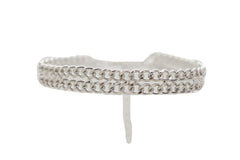 Silver Double Strand Chain Link Boot Chain