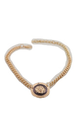 Gold Metal Chain Western Boot Bracelet Shoe Lion Coin Charm