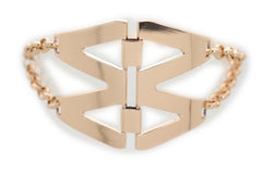 Gold Metal Chain Western Fashion Boot Bracelet Shoe Anklet M Wings Charm