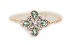 Western Boot Gold Metal Chain Bracelet Shoe Anklet Charm Cute Bling Flower