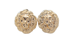 Lion Head Clip-on Earrings