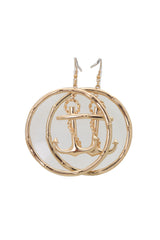 Nautical Anchor Large Hoop Earrings