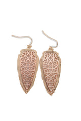 Filagree Arrowhead Dangle Earrings