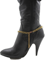 Gold Metal Boot Chain Bracelet Fat Buddha India Anklet Bohemian Shoe Charm New Women - alwaystyle4you - 2