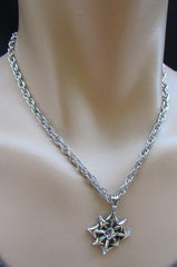 Chic Trendy Style Silver Chain Necklace Trible Pendant New Men Fashion #4 - alwaystyle4you - 3