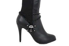 Skull & Cross Bones Skeleton Pendant Metal Boot Chain