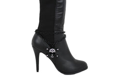 Skull & Cross Bones Skeleton Pendant Metal Boot Chain
