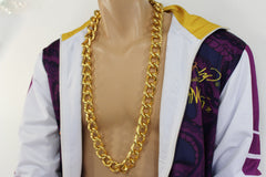 Chunky Metal Thick Chain Links Heavy Long Necklace Gold Hip Hop New Men Biker Fashion - alwaystyle4you - 2