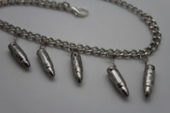 Silver Metal Boot Chain Bracelet Multi Gun Bullets Anklet Shoe Charm New Women Fashion Jewelry - alwaystyle4you - 2