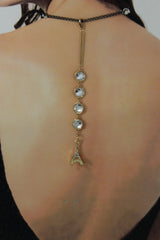 Gold Eiffel Tower Back Pendant Necklace Metal Chains Women Fashion Jewelry - alwaystyle4you - 1