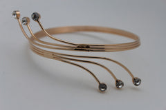 Gold Metal Cuff High Arm Bracelet Wrap Around Retro Silver New Women Fashion Accessories Jewelry - alwaystyle4you - 2