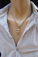 Chic Trendy Style Silver Chain Necklace Trible Pendant New Men Fashion #1 - alwaystyle4you - 2