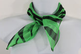 Green Neck Scarf Fabric Black Zebra Animal Print Pocket Square New Women Fashion - alwaystyle4you - 10