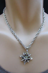 Chic Trendy Style Silver Chain Necklace Trible Pendant New Men Fashion #4 - alwaystyle4you - 4