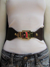 Dark Brown / Moca Brown Elastic Waist Hip Faux Leather Classic Gold Belt Buckle New Women Fashion Accessories S - M - alwaystyle4you - 11
