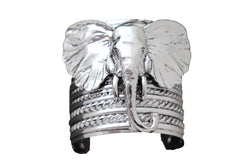 Ethnic Silver Metal Elephant Head Wrist Cuff Bracelet Sexy
