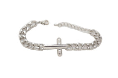 Religious Cross Charm Metal Chain Bracelet