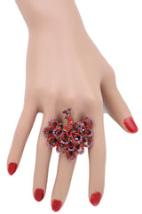 Rhinestone Peacock Ring