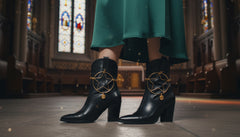 Brand New Women 2PCS Gold Metal Boot Chain Bracelet Shoe Anklet Big Bling Red Bow Tie Charm Set Fashion Jewelry - A PAIR     BC43