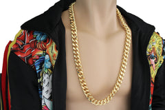 Brand New Men Gold Metal Chain Links Fashion Necklace Long Streetwear Heavy Duty Strong   -  M7