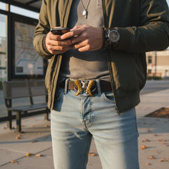 NEW Belt Buckle Men Women Silver Metal Western Rodeo Boot Cowboy Hat 3D Texas Horseshoe