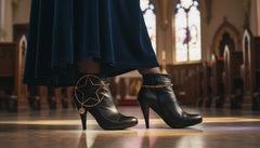 Brand New Women 2PCS Gold Metal Boot Chain Bracelet Shoe Anklet Big Bling Red Bow Tie Charm Set Fashion Jewelry - A PAIR     BC43