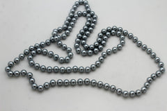 Brand New Women Gray Cream Imitation Pearl Necklace Women Extra Long 56 In Fashion Jewelry  -   WN21