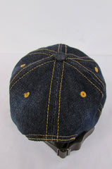 Brand New Adult Unisex Dark Denim Mustache Fashion Cap With Rhinestone Brim Adjustable Hat  M18
