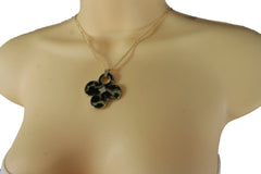 Brand New Gold Tone Leopard Pendant Fashion Necklace New WN77