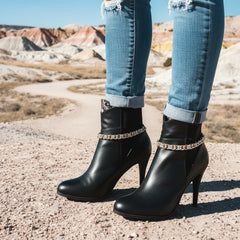 Brand New Women Gold Metal Boot Chain Bracelet Shoe Anklet Bling Silver Mesh Weave Charm SET BC170