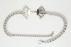 Brand New Women Silver Metal Boot Chain Bracelet Shoe Anklet Wing Bow Charm SET BC260