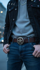 NEW Glitter Texas Lone Star Belt Buckle Men Women Teen Kids