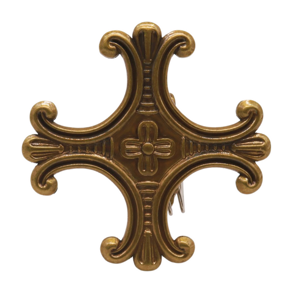 Brand New Men Women Belt Buckle Antique Gold Metal Jeremiah Cross Saint Maurice Weekend Wear