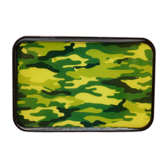 Men Black Metal Fashion Belt Buckle Army Green Camouflage