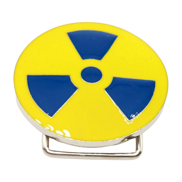 Brand New Men Fashion Belt Buckle Silver Metal Nuke Bomb Symbol Nuclear Animation Anime