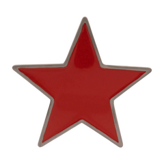 Red Star Enamel Metal Belt Buckle
