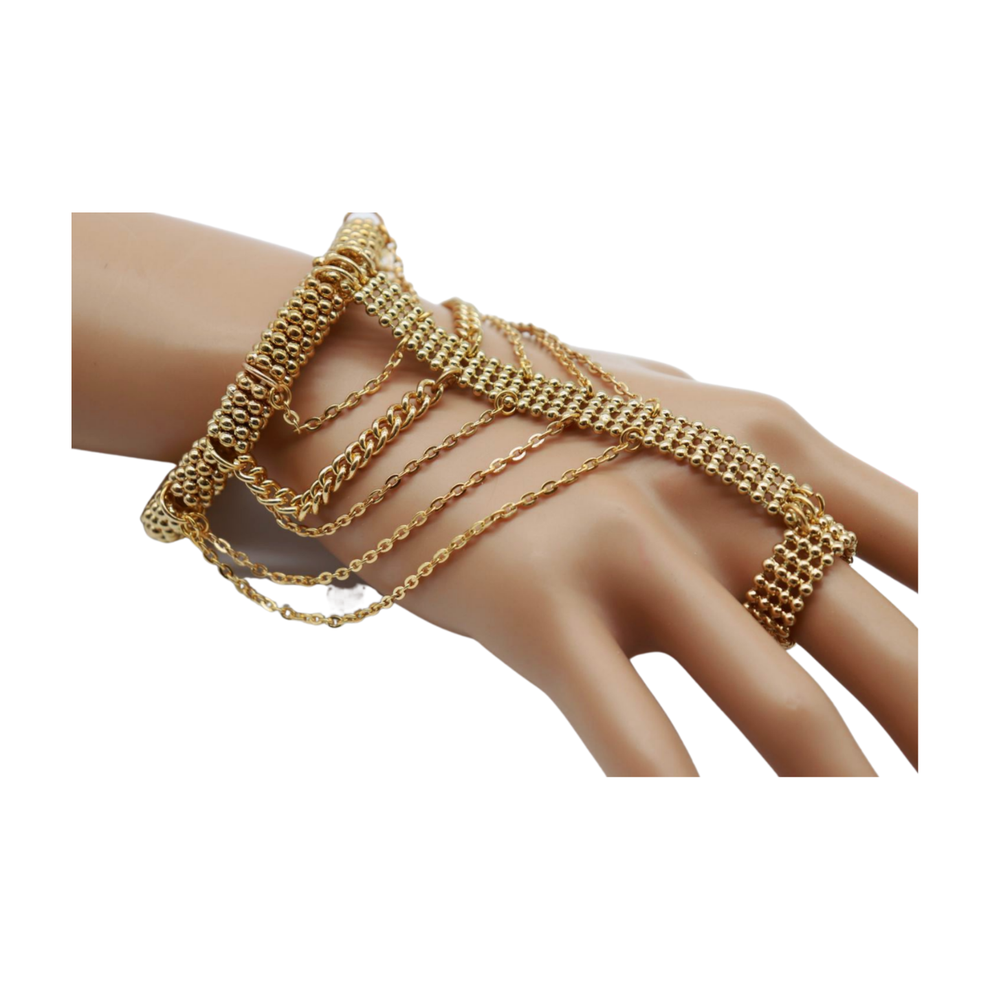 Gold Mesh Buckle Bracelet - Elegant Women’s Accessory Amazon.com: 18K Women main image 2