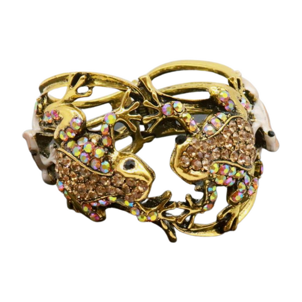 Brand New Women Gold Metal Fashion Cuff Bracelet Frog Fashion Jewelry