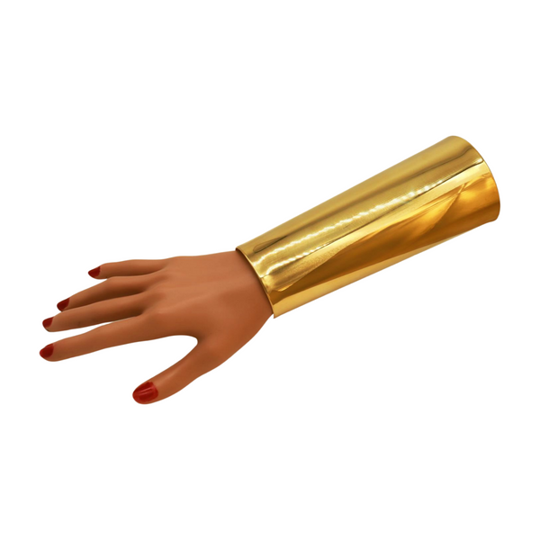 Brand New Women Gold Metal Extra Long Cuff Bracelet Jewelry Accessories Bling Wide