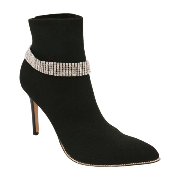 Brand New Women Silver Metal Boot Chain Bracelet Shoe Bling Rhinestones Charm