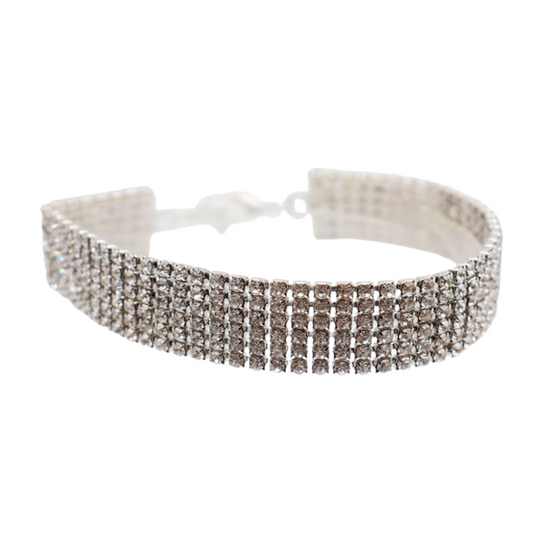 Brand New Women Silver Metal Boot Chain Bracelet Shoe Bling Rhinestones Charm