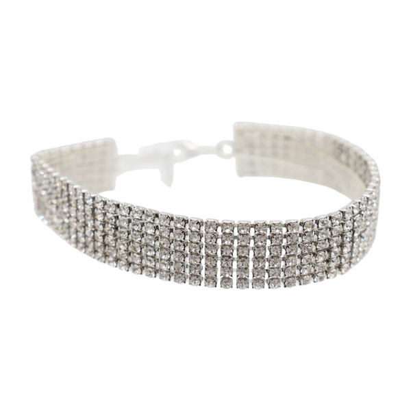 Brand New Women Silver Metal Boot Chain Bracelet Shoe Bling Rhinestones Charm