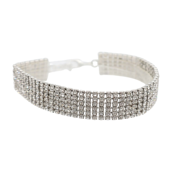Brand New Women Silver Metal Boot Chain Bracelet Shoe Bling Rhinestones Charm