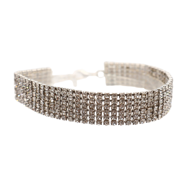 Brand New Women Silver Metal Boot Chain Bracelet Shoe Bling Rhinestones Charm