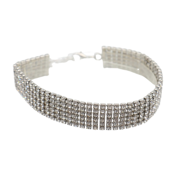 Brand New Women Silver Metal Boot Chain Bracelet Shoe Bling Rhinestones Charm