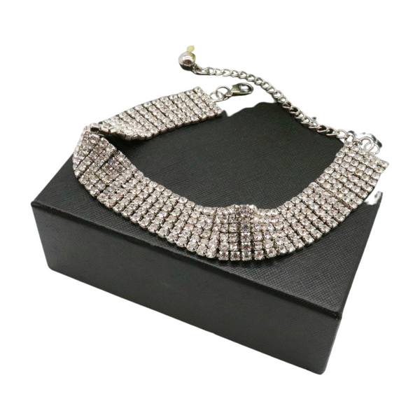 Brand New Women Silver Metal Boot Chain Bracelet Shoe Bling Rhinestones Charm