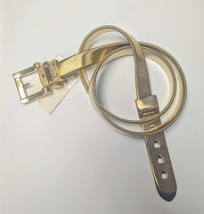 Gold Elastic Belt with Gold Buckle